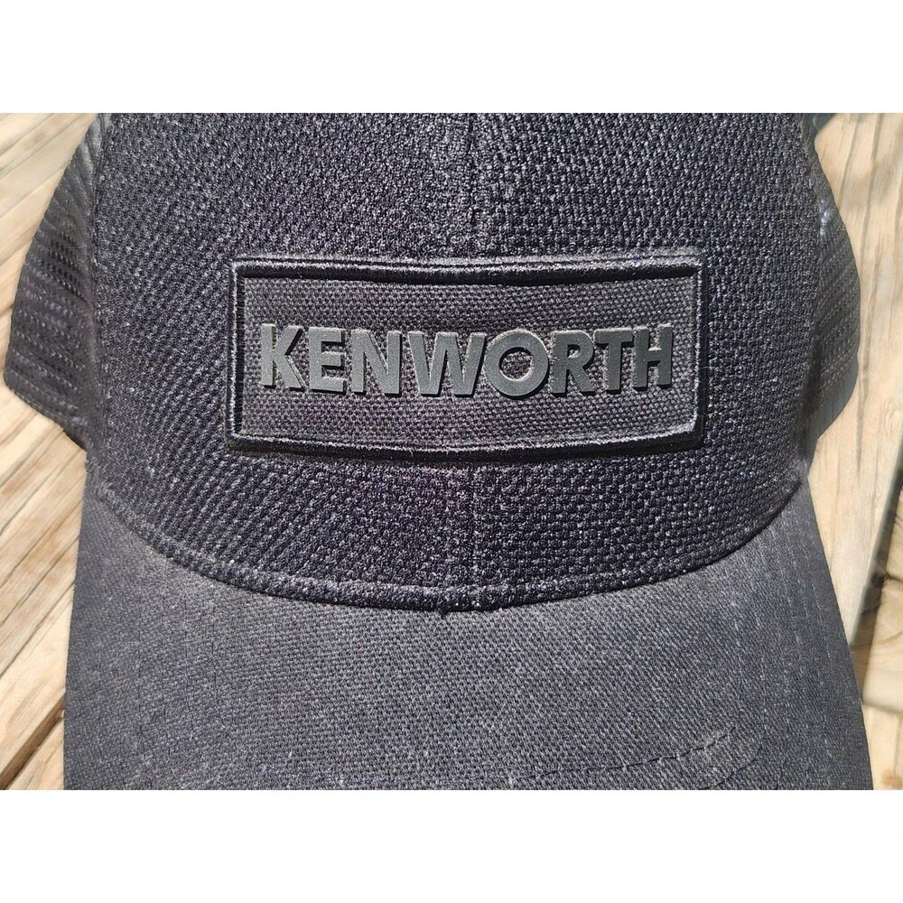 Kenworth KW Trucks Motors Blackout Mesh Snap Back Trucker Cap/Hat